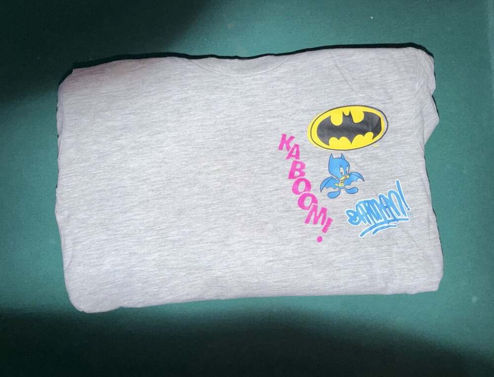 Warner Bros. Looney Tunes Batman T-Shirt Size XS Gray